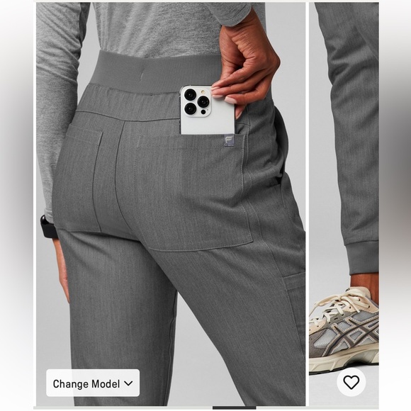 Fabletics Scrubs On-Call Joggers Heather Gray - Picture 8 of 11